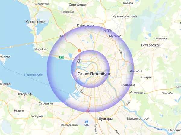 Карта Санкт-Петербурга